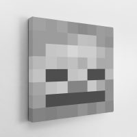 Minecraft Skelton Face Canvas