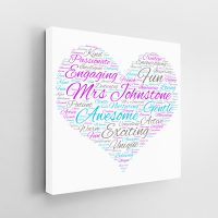 Teacher Word Cloud Canvas