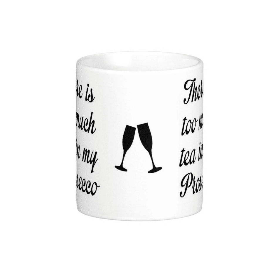 Tea in my Prosecco Mug