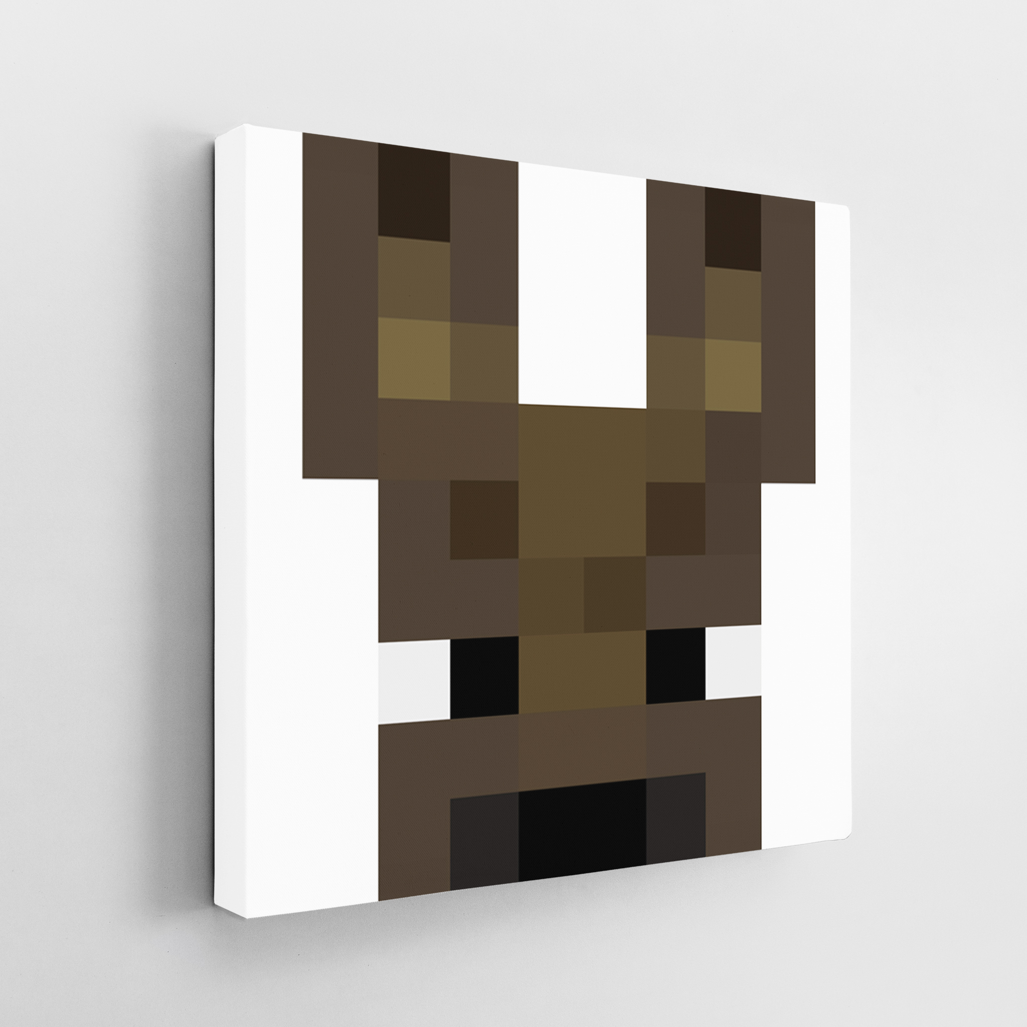 Minecraft Bat Face - 3D Minecraft Bat Face Canvas