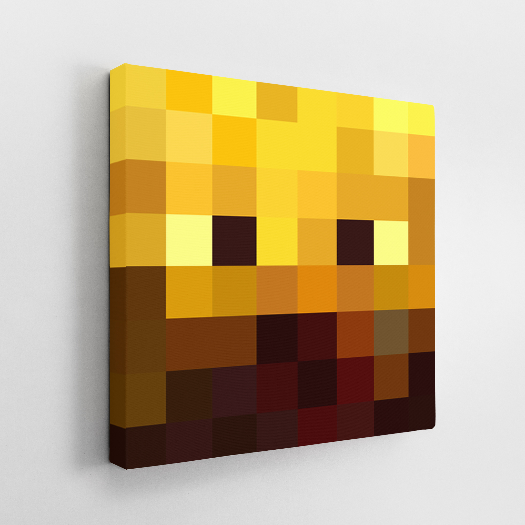 Minecraft Blaze Face - 3D Minecraft Blaze Canvas