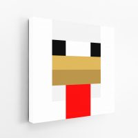 Minecraft Chicken Face Canvas