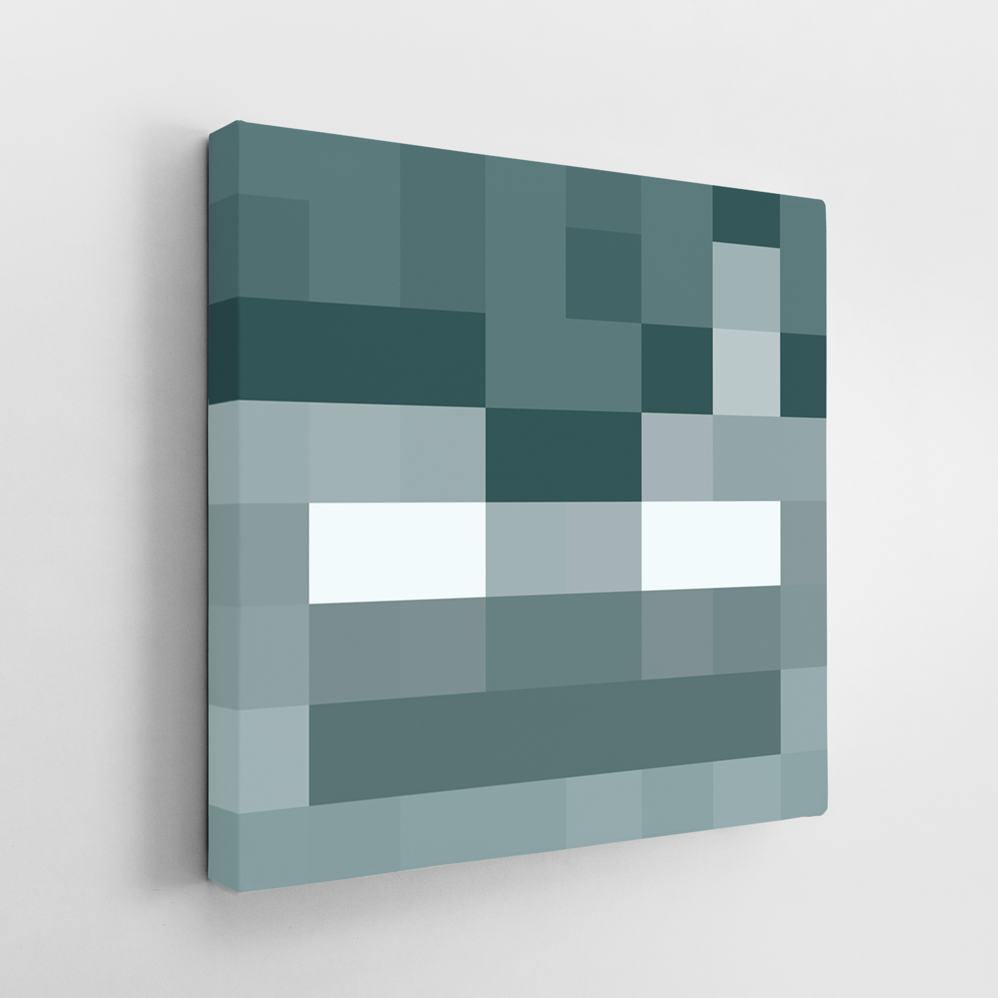 Minecraft Stray Face - 3D Minecraft Stray Face Canvas