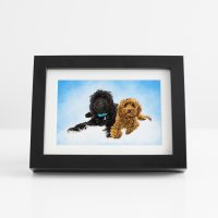 Pet Oil Painting Personalised Design - Black Frame