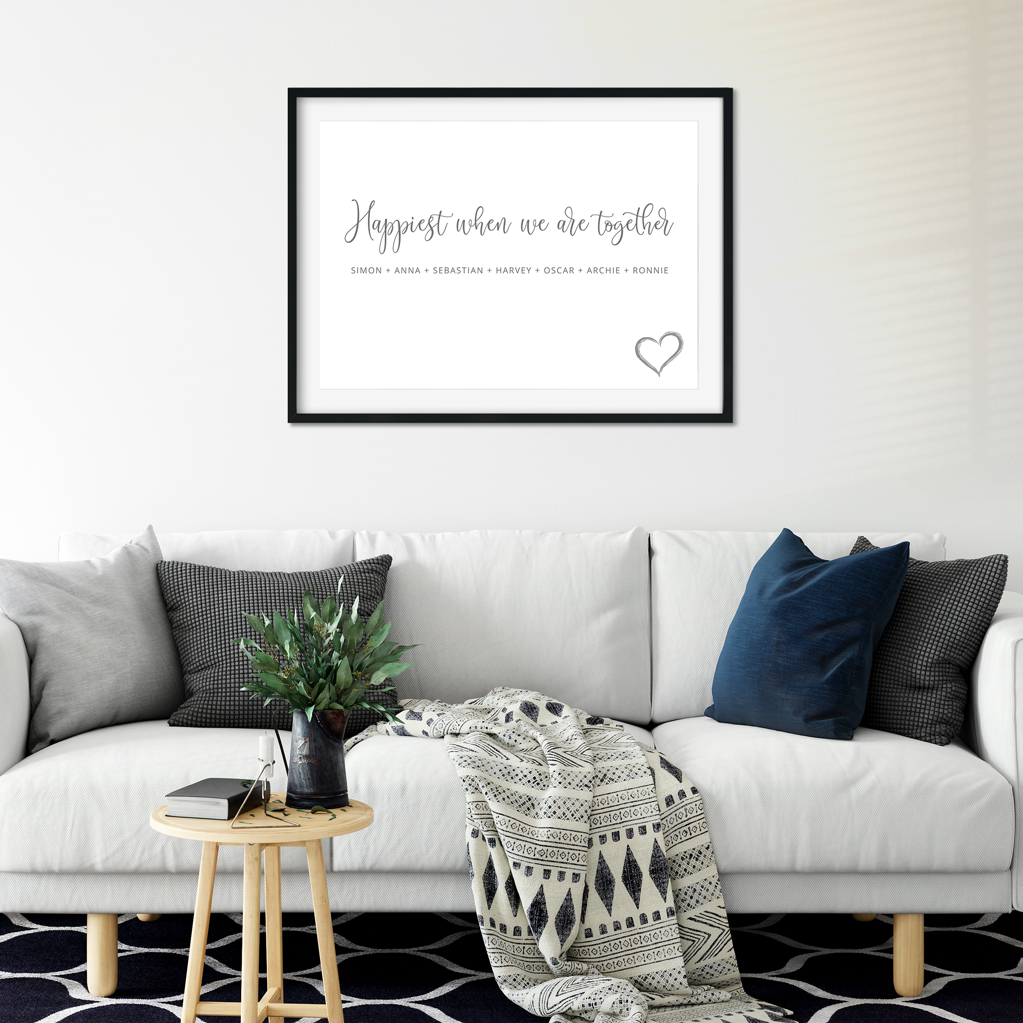 Happiest When we are Together Black Frame