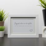 Happiest When we are Together White Frame