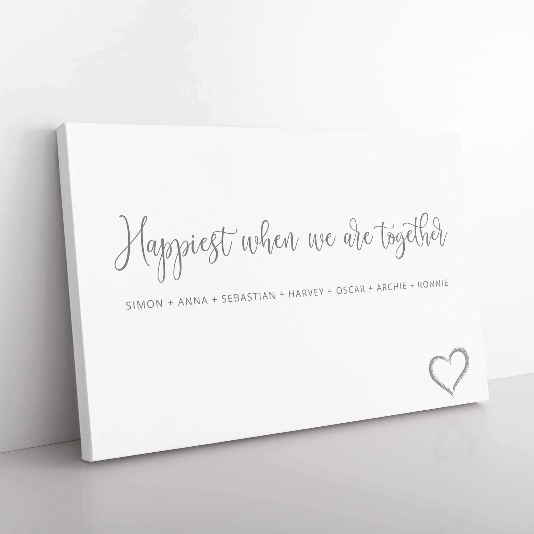 Happiest When We are Together 3d Version Happiest when we are Together Canvas