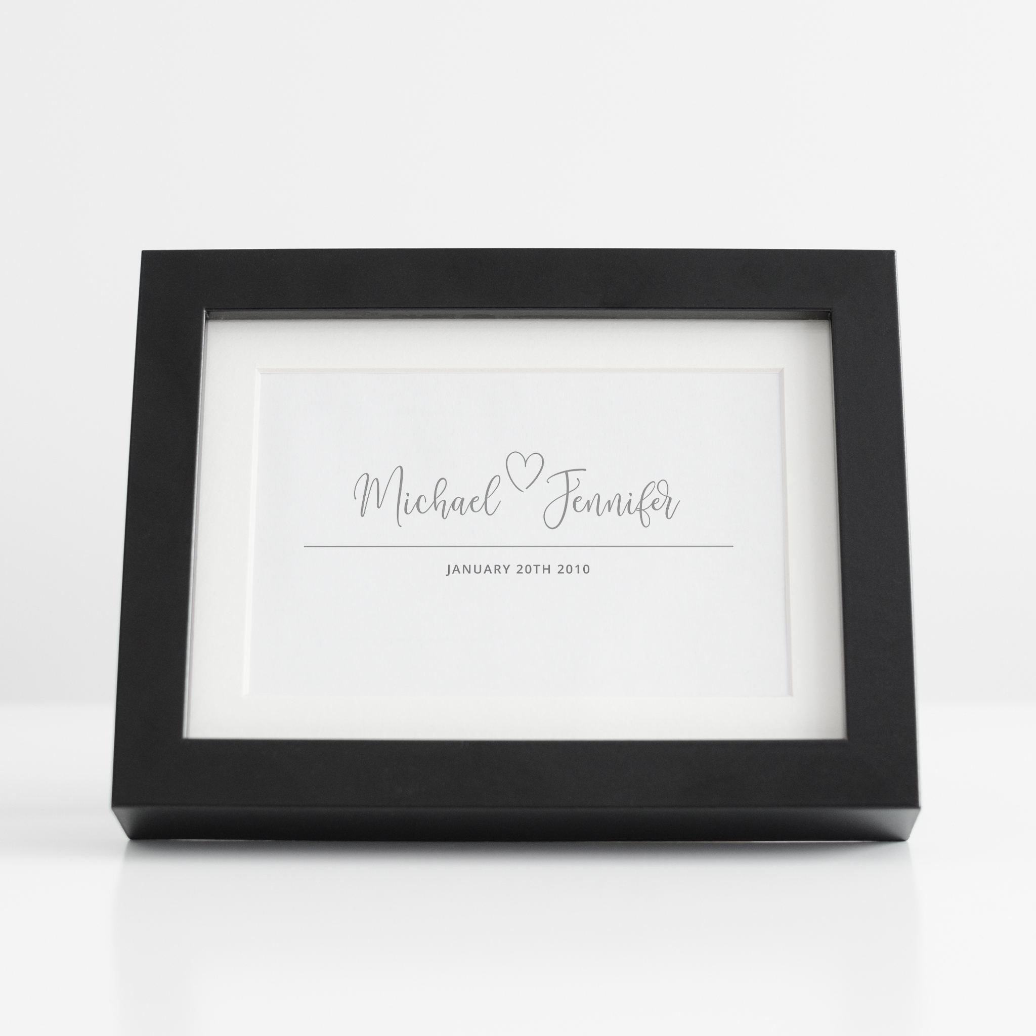 Name & Anniversary Black Frame
