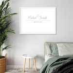 Name & Anniversary White Frame