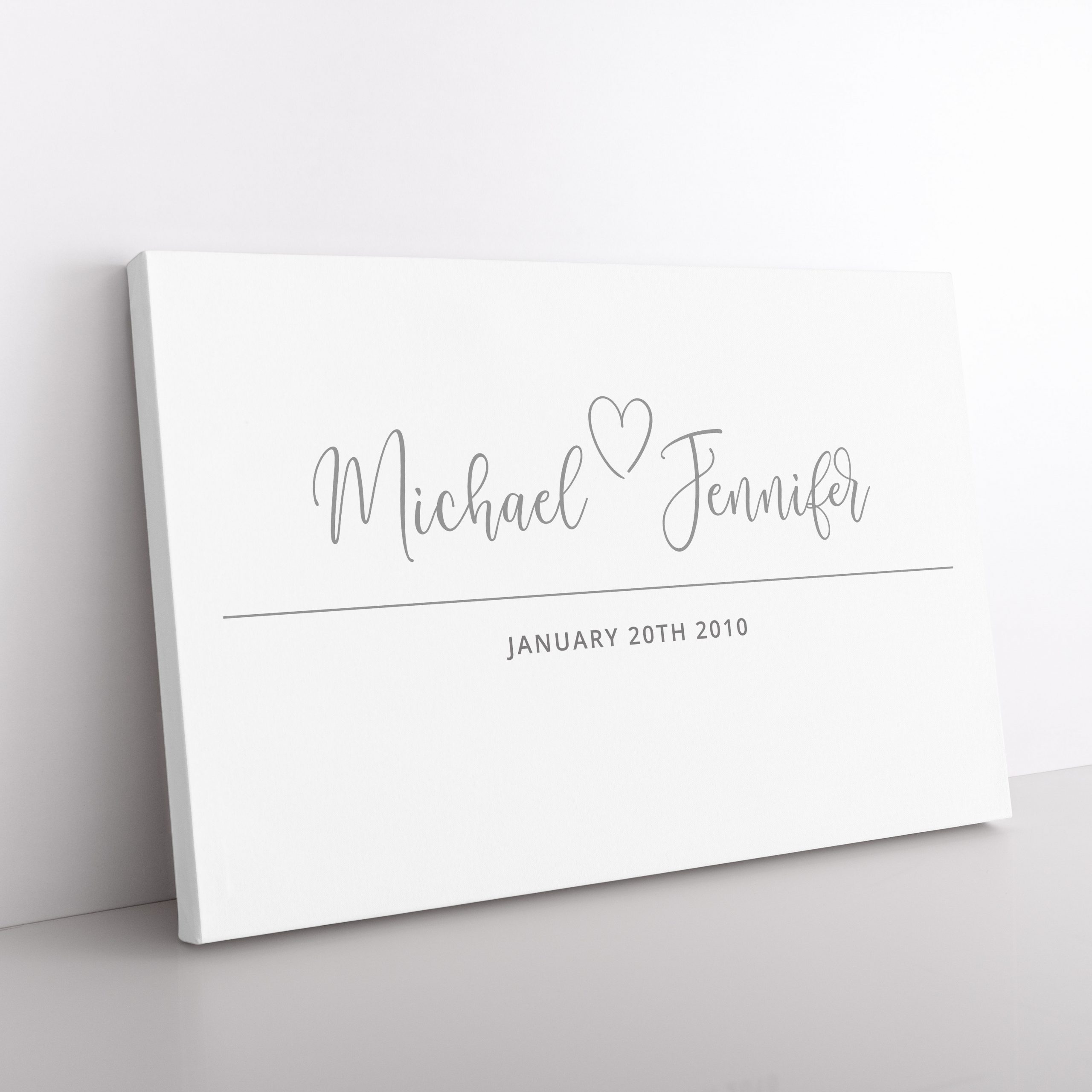 Name and Anniversary 3D Version Name and Anniversary Canvas