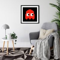 Pacman Blinky Black Frame