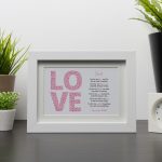 Love Poem White Frame