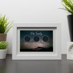 Star Map White Frame