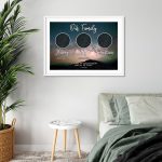 Star Map White Frame