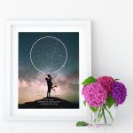 Star Map White Frame
