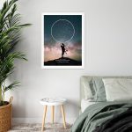 Star Map White Frame