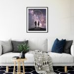 Star Map Black Frame