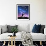 Star Map Black Frame