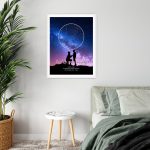 Star Map White Frame