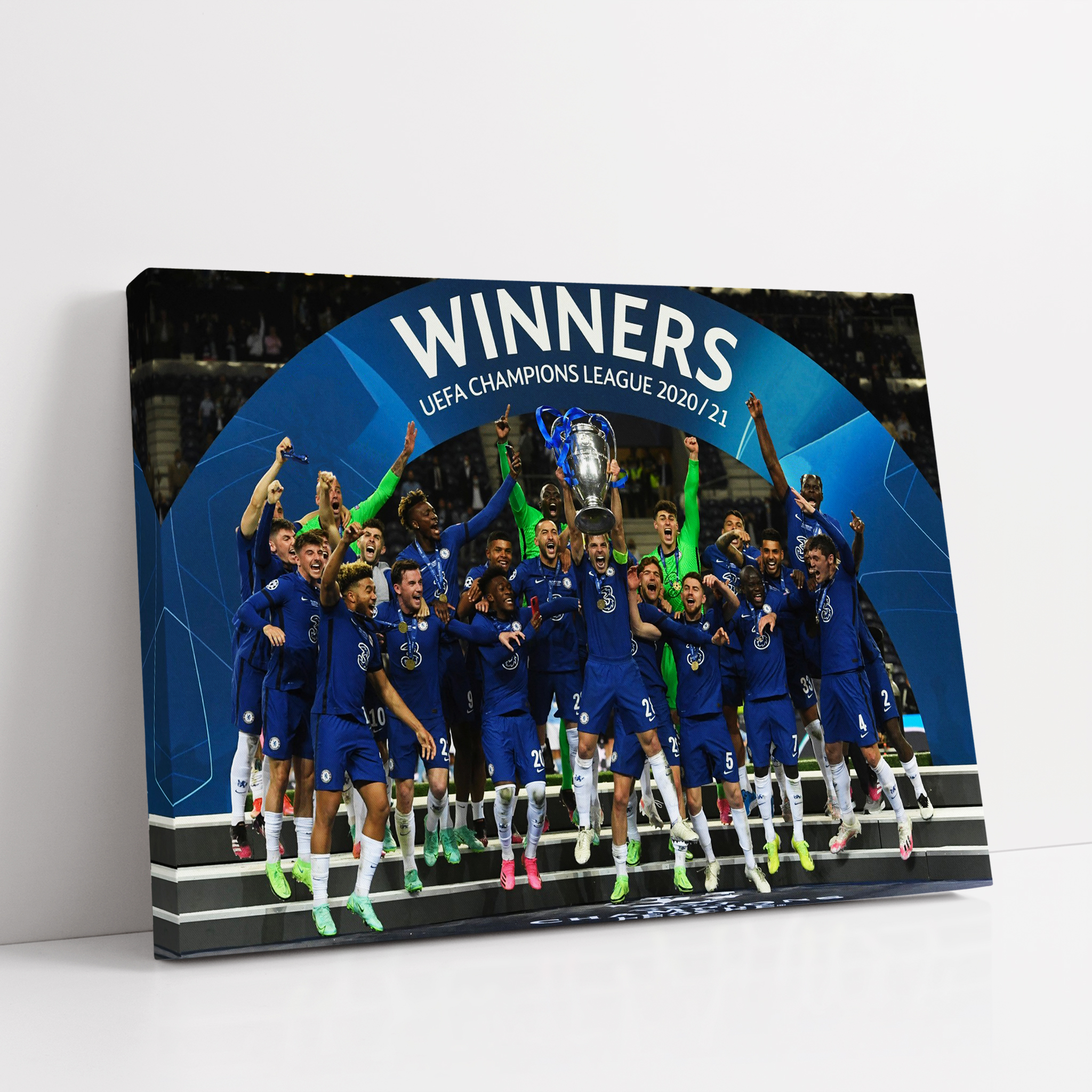 Chelsea Champions League Winners 20/21 Canvas Chelsea Champions League Winners 20/21 Canvas 3D