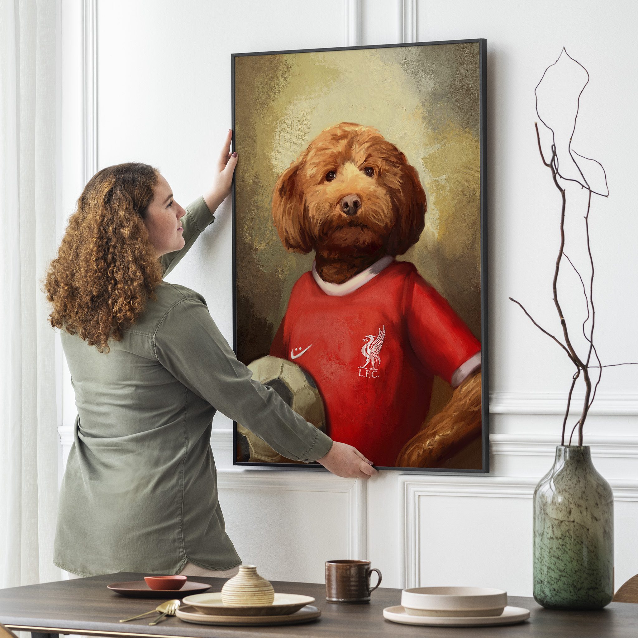 Sports Pet Portrait Framed Photo Print