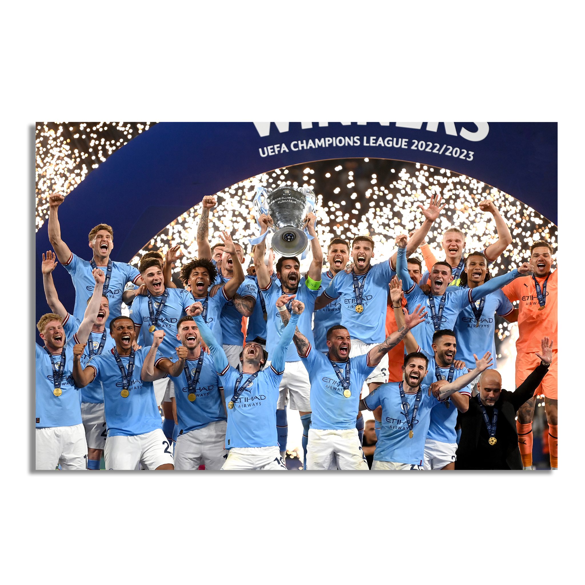 Manchester City Champions League Winners 22/23 Photo Print