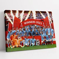 Manchester City FA Cup Winners 22/23 Canvas