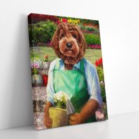 Up the Garden Bath Pet Portrait Canvas Print