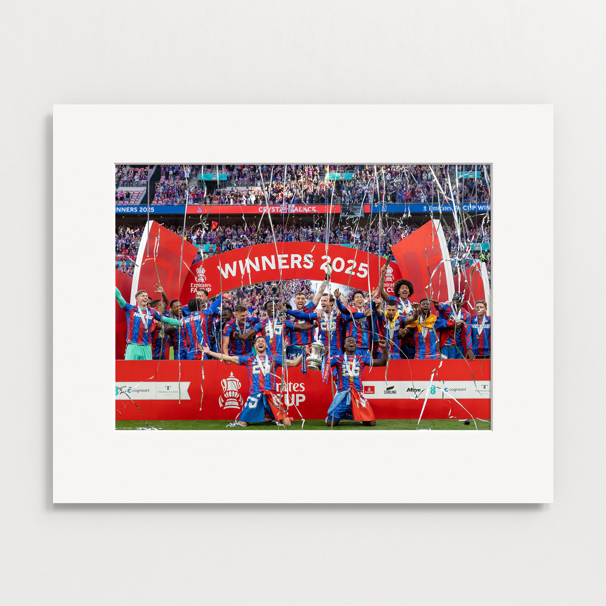 Crystal Palace FA Cup Winners 24/25 Mounted Print