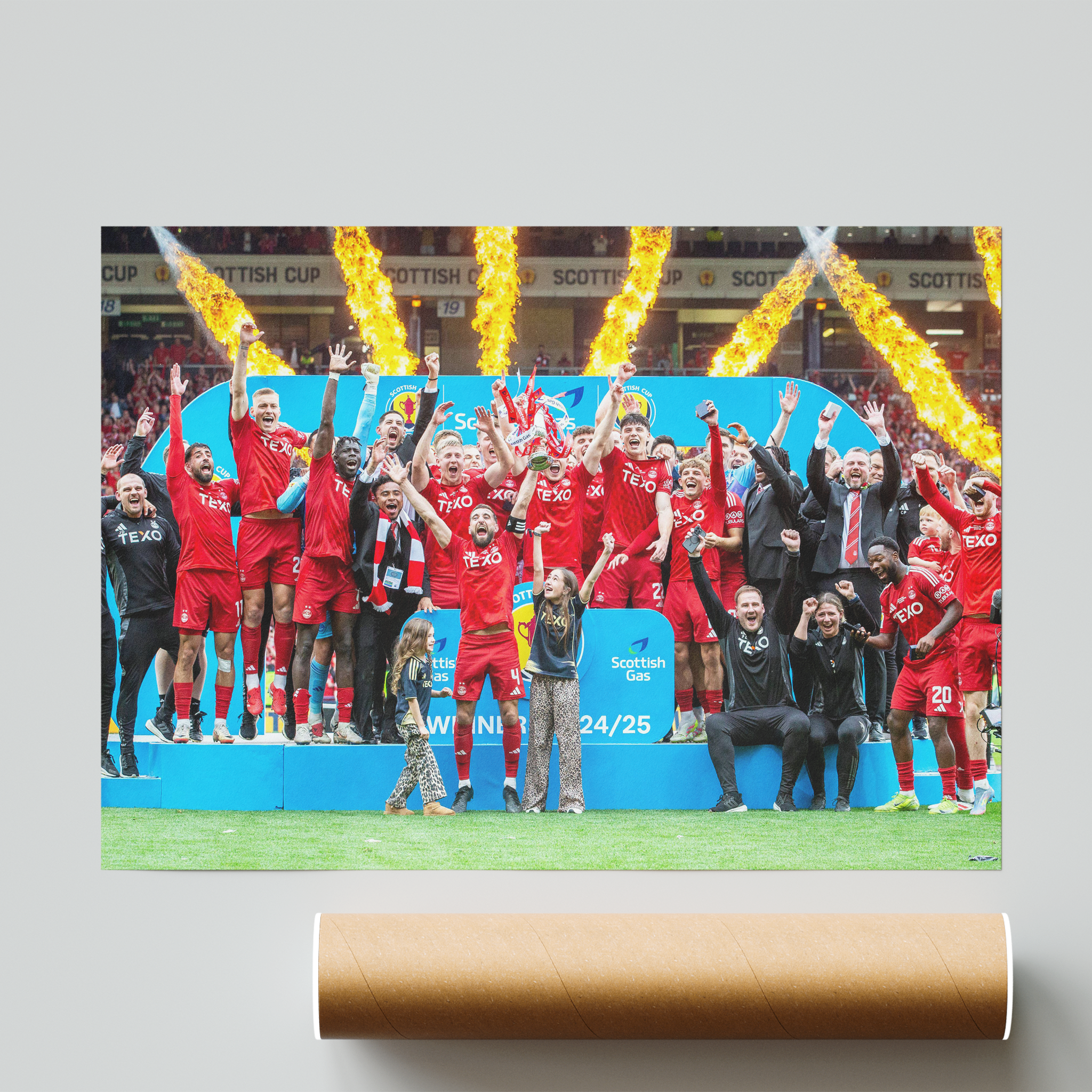 Aberdeen Scottish Cup Winners 24/25 - Poster Print