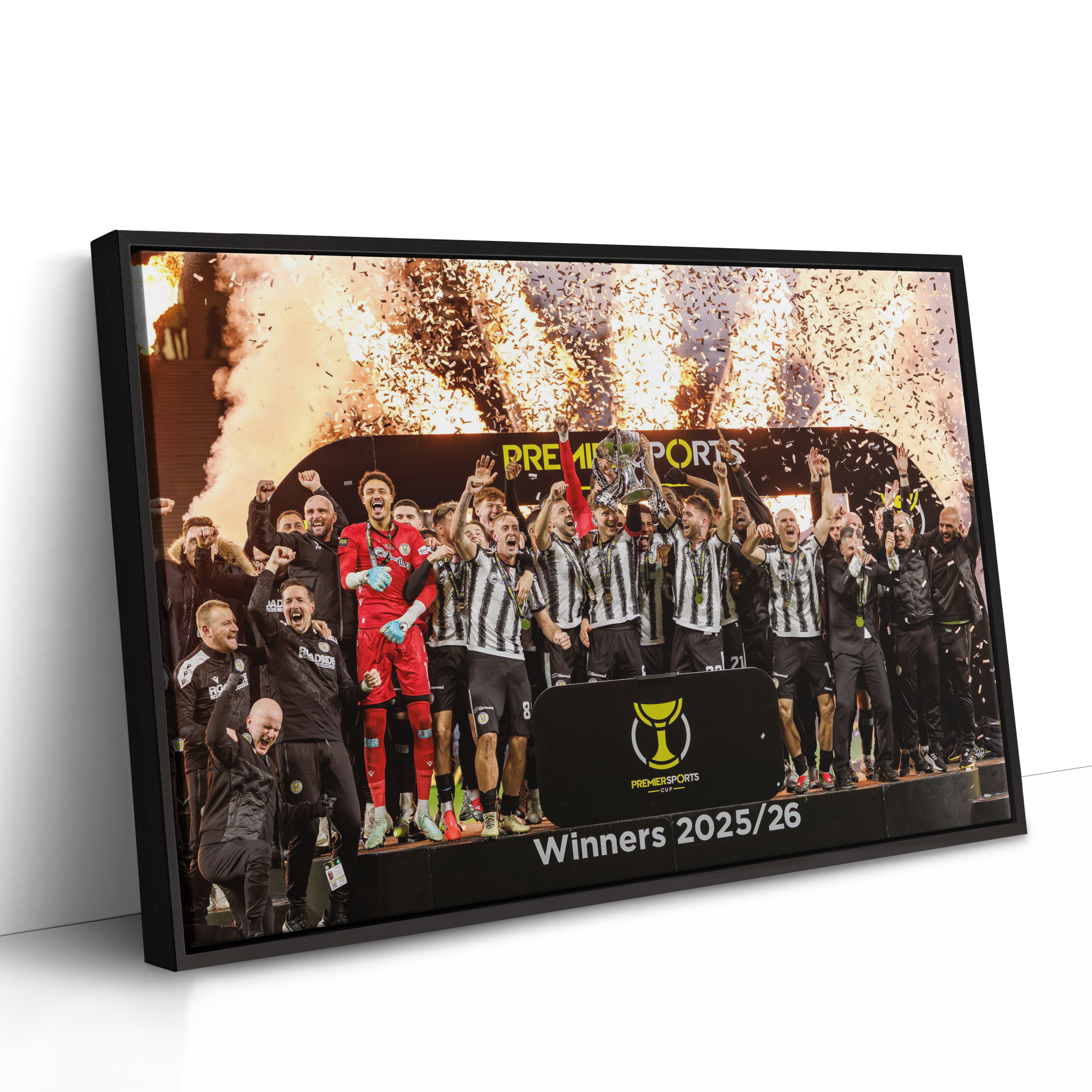 St Mirren League Cup Winners 2025 Black Framed Canvas